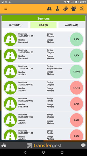 Aplicação gestão de Serviços